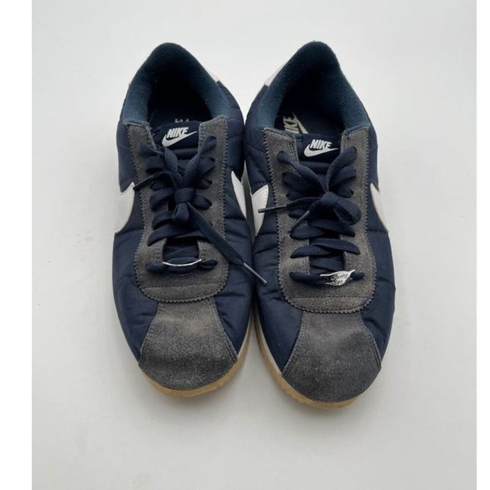 Nike Cortez Navy Blue White Gray Suede Leather Classic Sneakers Men's Size 11.5